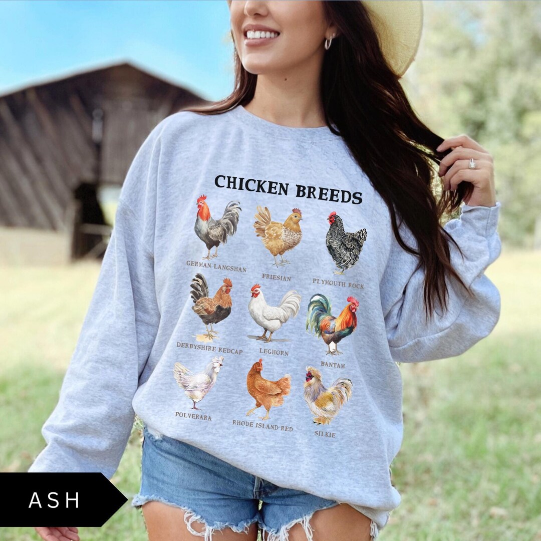 Chicken Print Casual Cotton Sweatshirt main image 1