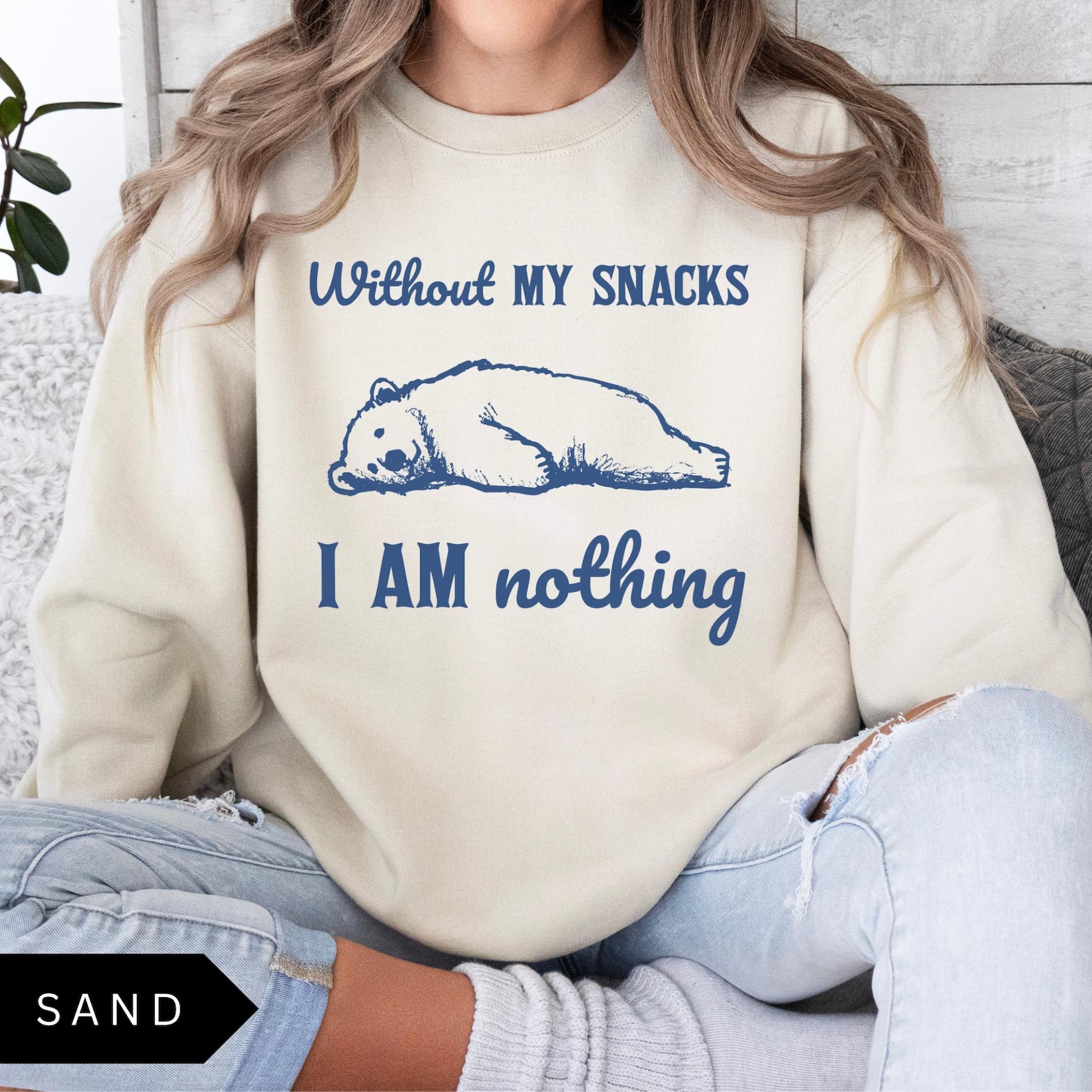 Without My Snacks I Am Nothing Sweatshirt, Funny Sweatshirt, Vintage ...