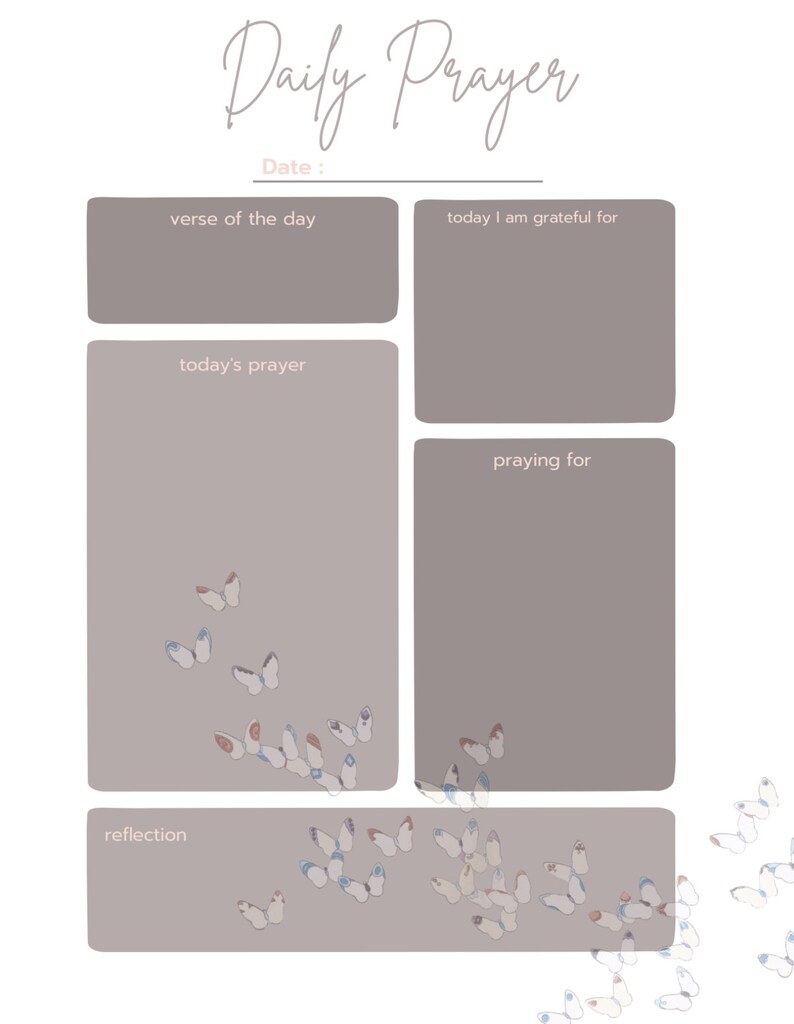 Printable Daily Devotional/prayer Template Etsy