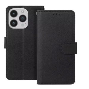 Funda tipo libro de piel con tapa para iPhone 11, 12, 13, 14 y 15 Pro Max