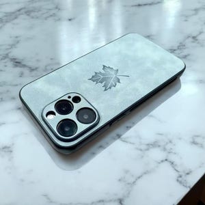 Leder Ahornblatt Handyhülle für iPhone 11 12 13 14 15 Pro max Komfortable Full Covers