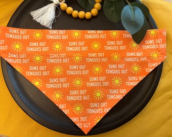 Suns Out Tongues Out Dog Bandana