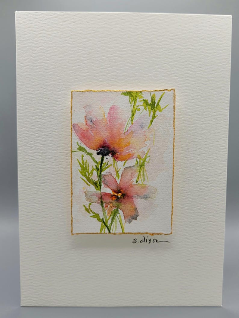 Original Hand Painted Watercolor Greeting Card to Frame as a Lasting ...