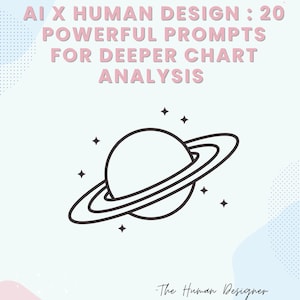 Indicaciones de IA y Diseño Humano / Guía de Interpretación de Cartas Digitales / Hoja de Referencia de Diseño Humano / Autodescubrimiento con IA / Descarga instantánea en PDF
