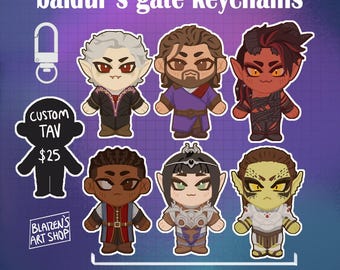 Baldur’s Gate 3 / Bg3 Keychains  + Custom Tav Option!