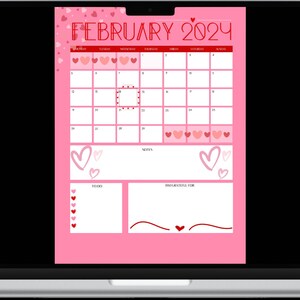 EDITABLE/PRINTABLE February Calendar Sheet - Etsy