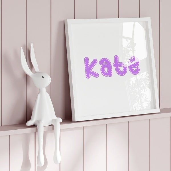 Custom Name Print, Personalized Baby Name Print, Nursery Printable Wall Art, Kids Room Decoration, Nursery Wall Décor, Custom Letter Print