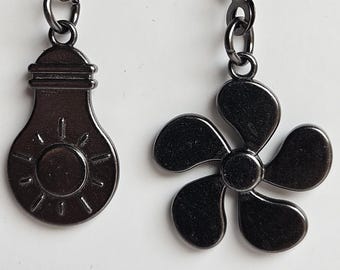 Galaxy Black Ceiling Fan Pull Chain: Decorative Light Bulb & Fan Beaded Pull Chain Set of 2 - 12" Chain