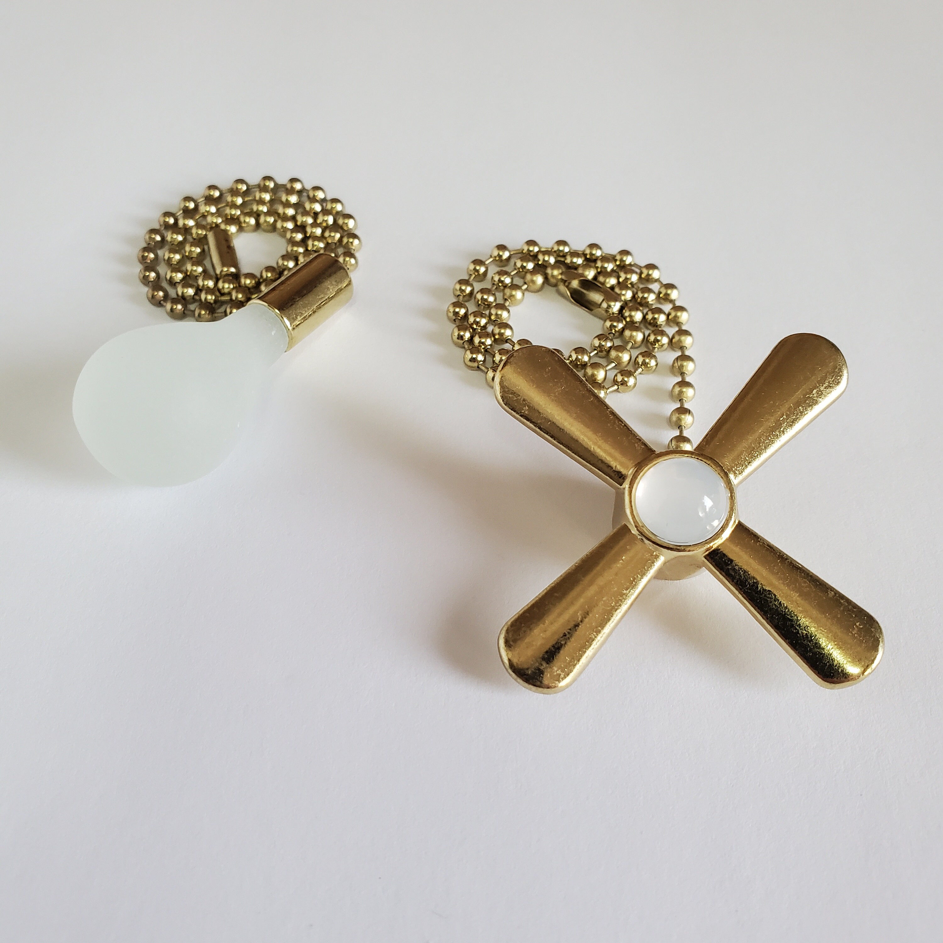 Ceiling Fan Pull Chain 12 Inch Pull Chain Extension Fan Chain Extender Ceiling Fan Pulls Ornament With Ball Fan Chain Connector For Lighting Fans, 2 PACK (BUTTERFLY