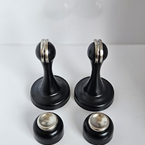 Heavy Duty Magnetic Door Stopper: Steel Floor or Wall Mount - 2 Pack