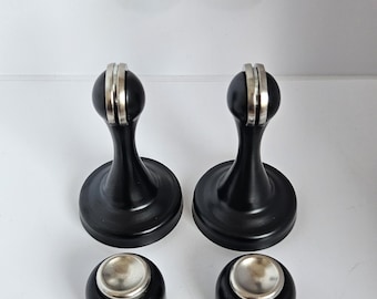 Heavy Duty Magnetic Door Stopper: Steel Floor or Wall Mount - 2 Pack