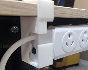 Customised Power Board/ Power Strip Desk Mount- Free Delivery- NO SCREWS needed