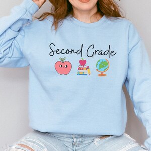 Second Grade Teacher SweatShirt, Cute 2nd Grade Shirt, Teacher Team Sweaters, 2nd Grade Crew, Second Grade Squad, New Teacher Back to School