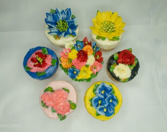 Buttercream Flower Cupcakes (Pack of 6)