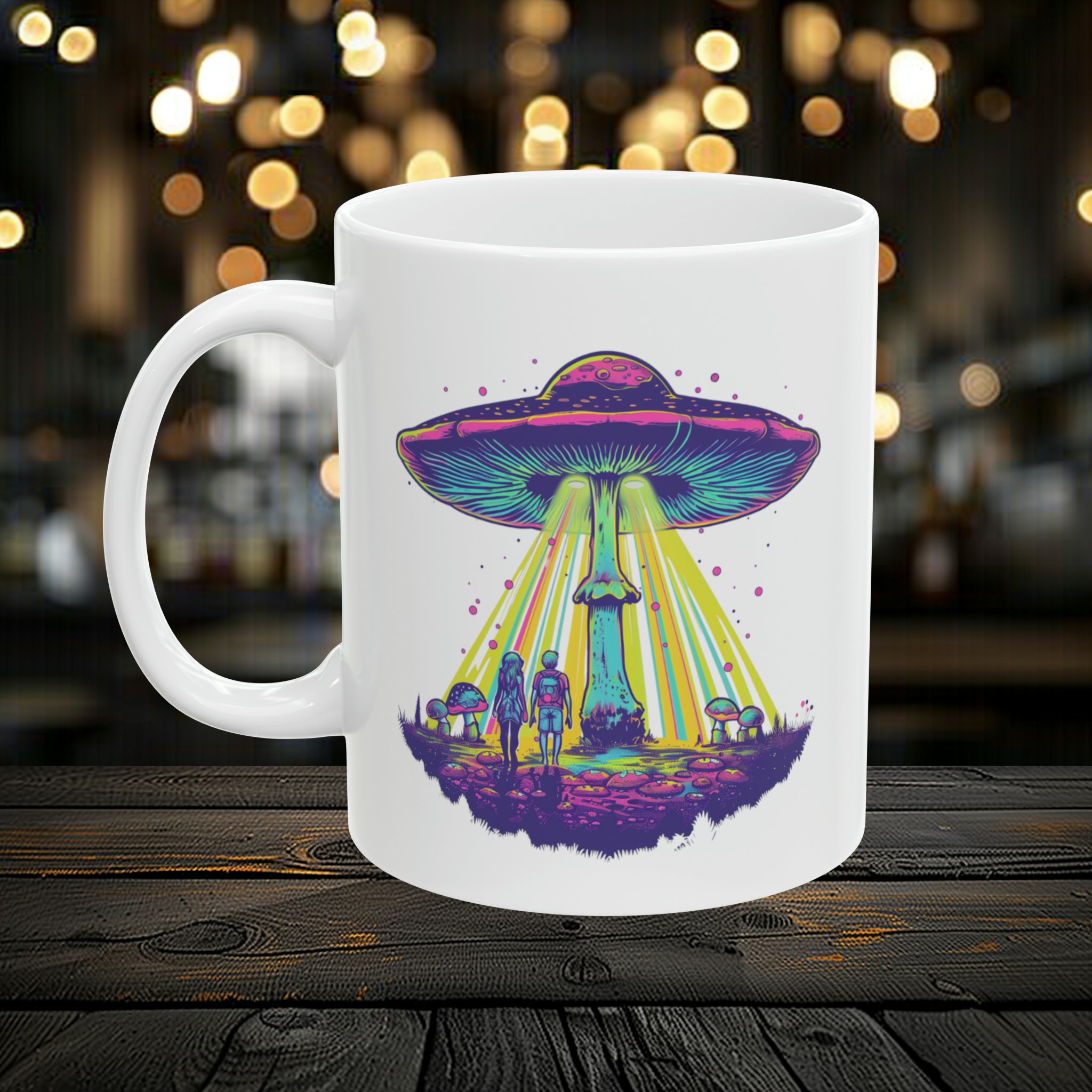 Psychedelic Mushroom UFO Mug , Mushroom Mugs, Hippie Mug, Alien Gift ...