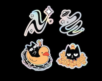 Duck Cat | Sparkles Sticker