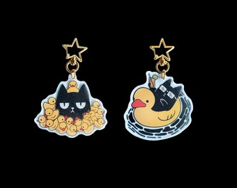 Cat Duck Acrylic Keychain