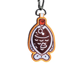 Soy Sauce Fish Embroided Keychain
