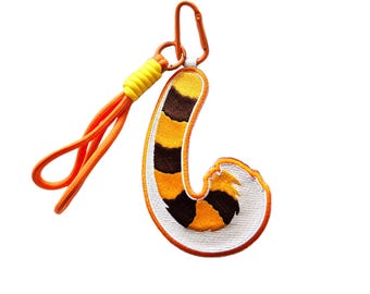 Tiger Tail Embroidered Keychain