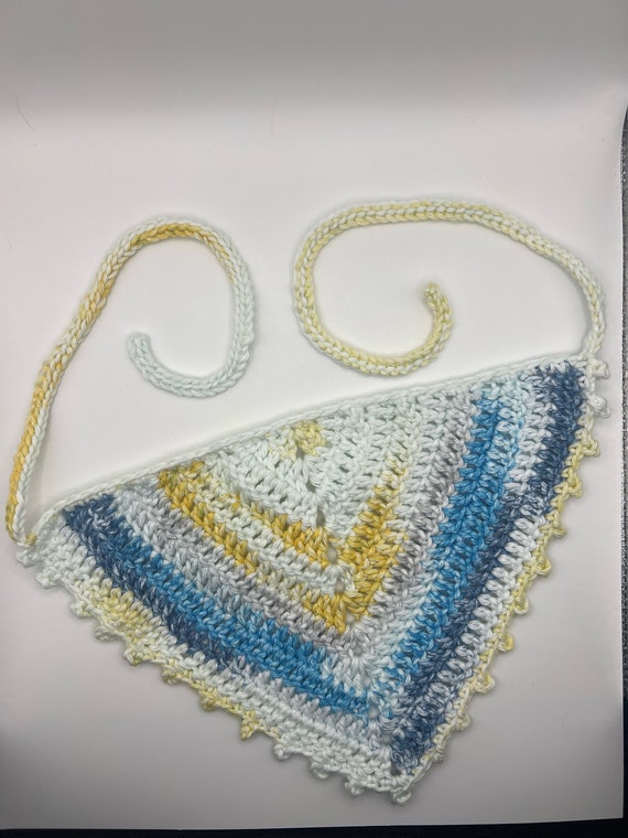 Paris in June Crochet Cotton Picot Bandana, Hair Accessory  display picture 1