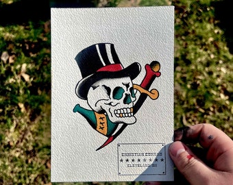 Skull Tattoo Flash