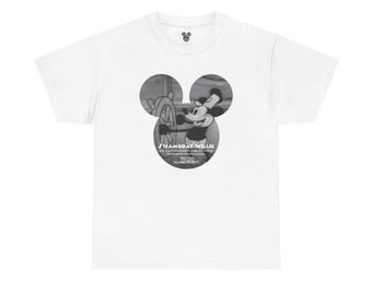 Steamboat Willie Mouse Disney T-Shirt Unisex Heavy Cotton Tee Mickey Tshirt Cartoon Character Vintage Disney T Shirt