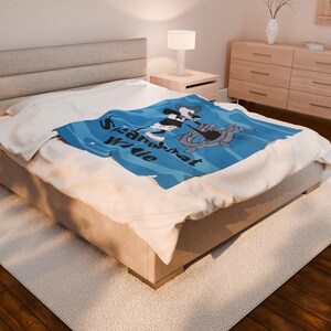 Steamboat Willie Mickey Mouse Disney Velveteen Plush Blanket image 8