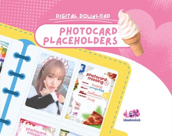 Y2K Collage Kpop Photocard Placeholders | PC Binder Filler (Digital Download)