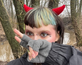 Crochet Clip-In Devil Horns