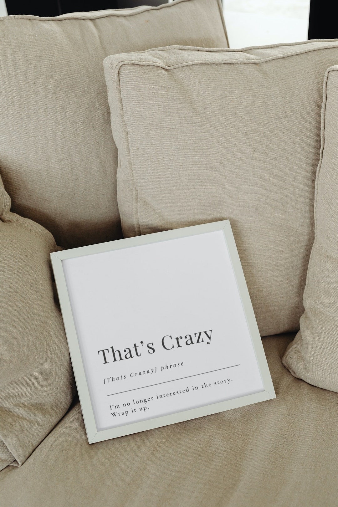 That's Crazy Dictionary Definition Wall Art Funny Digital Wall Art