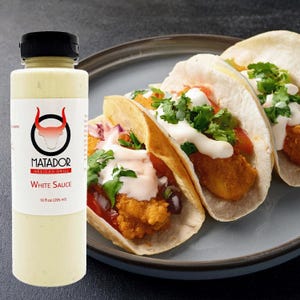 Creamy Tomatillo Mexican Aioli Sauce, Fish Taco Sauce - The White - Matador Mexican Grill