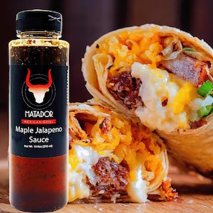 Maple Jalapeno Hot Sauce, heißer Honig, Jalapeno-Honigsauce, Frühstücks-Burrito-Sirup - Matador Mexican Grill
