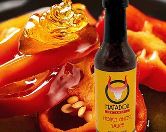 Ghost Chile Honey Hot Sauce, Pure Hot Honey, Ghost Pepper Hot Sauce, Sweet Heat Honey Hot Sauce - Matador Mexican Grill