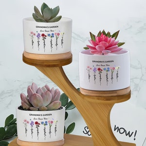 Garden Pots for Grandma - Birthday Gifts - Customized Flower Pots - Personalized Birthday Flower Pots - Gifts for Her - Gifts for Grandma