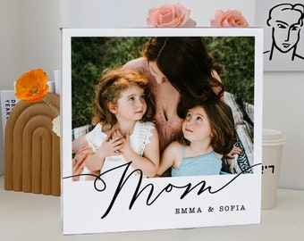 Fotoblock für Mama – Personalisierte Fotogeschenke zum Muttertag – Fotorahmen-Geschenk für Mama – Weihnachtsgeschenk für Mama – Geburtstags-Fotogeschenk für Mama