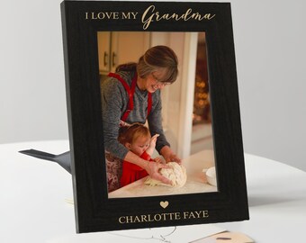 Ich liebe meine Oma-Fotorahmen – Oma-Fotorahmen personalisiert – Muttertagsgeschenke – Geschenke für Oma von Enkelkindern 2024