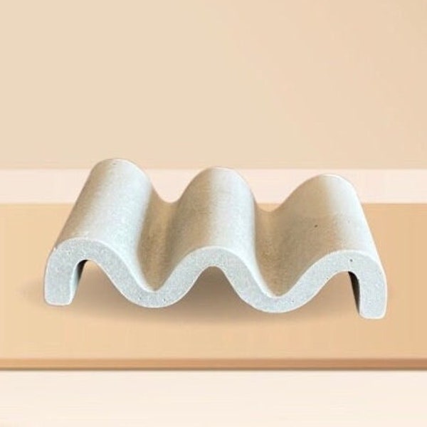 Concrete Squiggle Soap Dish; Unique Style