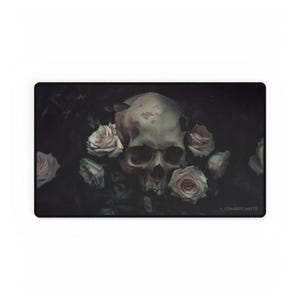 Gothic Totenkopf und Rosen TKG Spielmatte Schreibtischmatte Mausunterlage