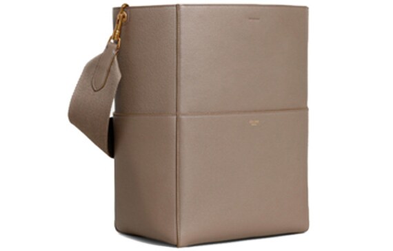 CELINE Fashion simple wide shoulder grain leather… - image 3