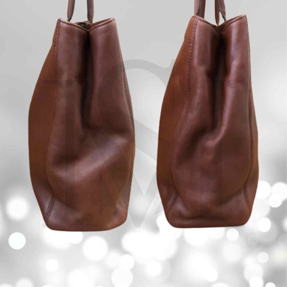 Brown Calf Leather Tote Bag - image 3