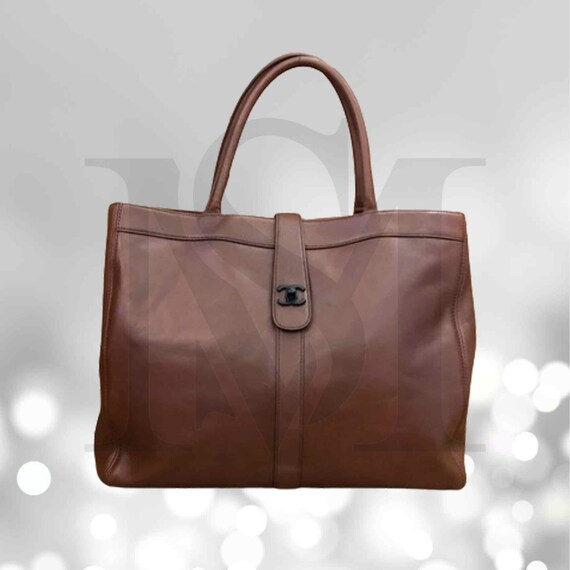 Brown Calf Leather Tote Bag - image 7