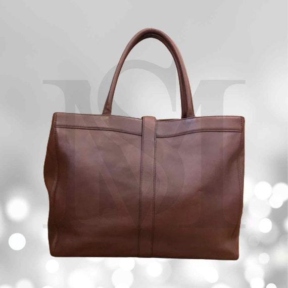 Brown Calf Leather Tote Bag - image 4