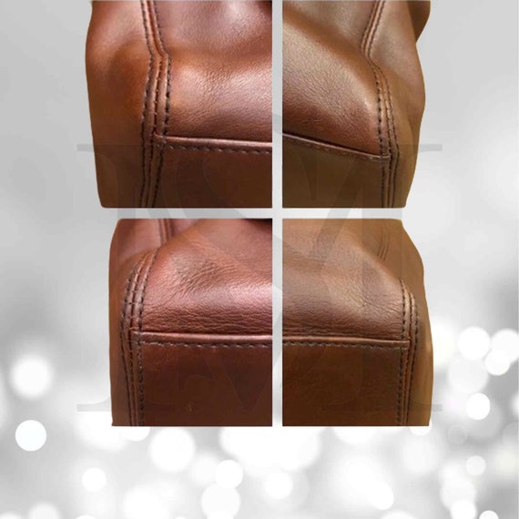 Brown Calf Leather Tote Bag - image 6