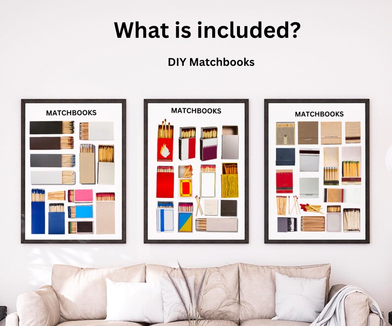 Editable Matchbook Poster Template | Blank Matchbook Template | Digital ...