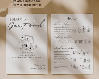 Polaroid guest book, instax mini 11, photo guestbook, camera guestbook, instax instructions, instax how to, wedding polaroid