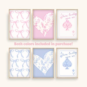 Coquette Preppy Wall Art Designs for Girl Bedrooms and Dorms, Trendy Love Shack Fancy Inspired Digital Prints, Trendy Floral Dorm Decor Art