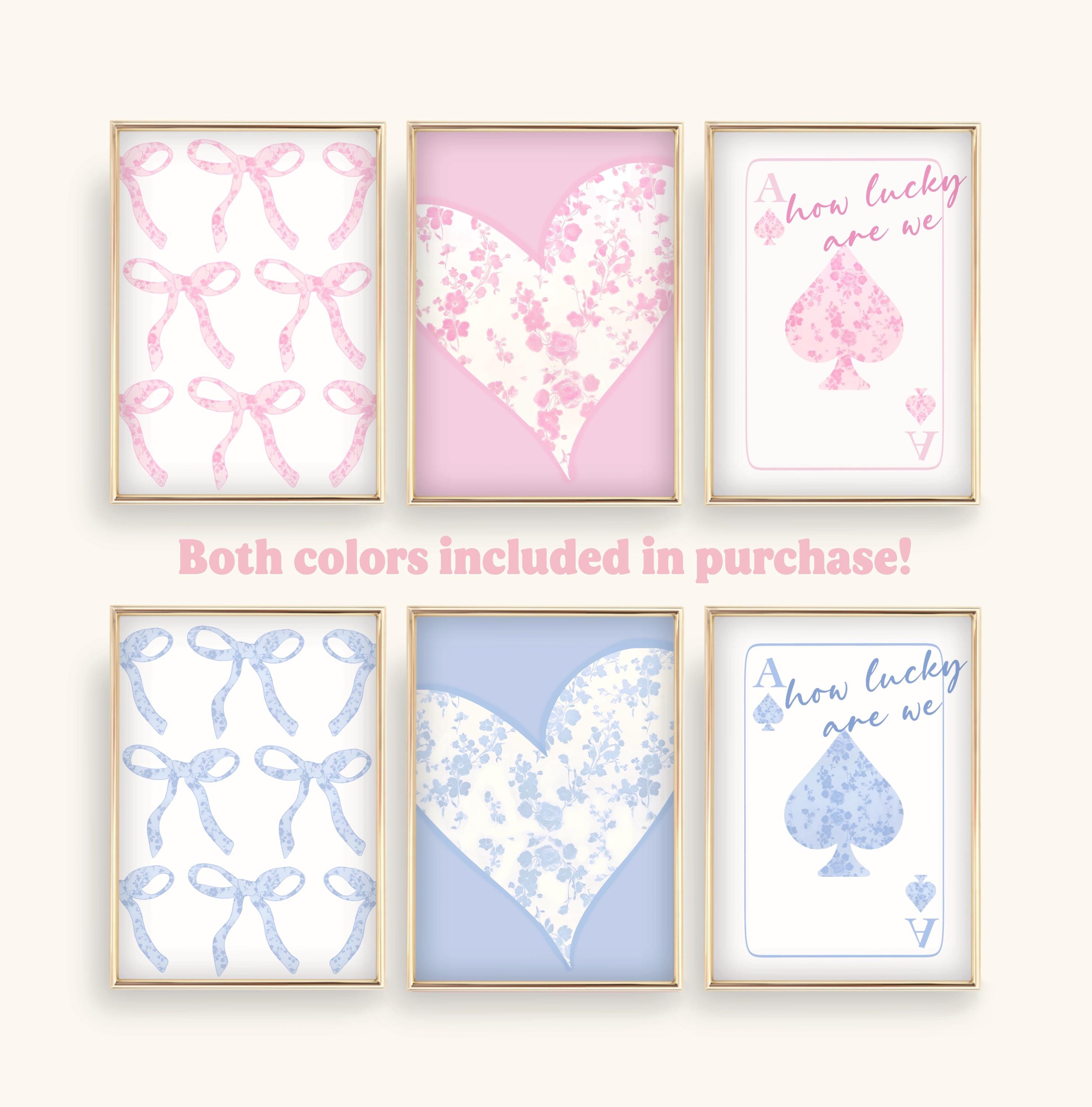 Coquette Preppy Wall Art Designs for Girl Bedrooms and Dorms, Trendy Love Shack Fancy Inspired Digital Prints, Trendy Floral Dorm Decor Art