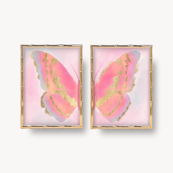 Pastel Butterfly Girls Art Print: Preppy Room Decor (Digital Download)