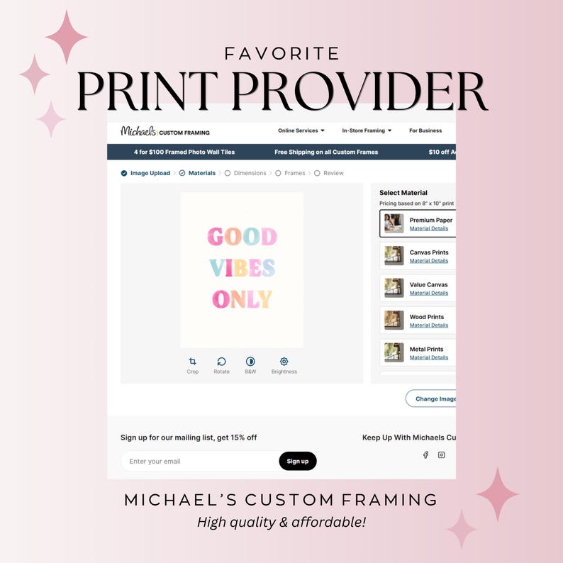 Pink and Gold Watercolor Wall Art: Preppy Abstract Prints (Digital Download) image 9