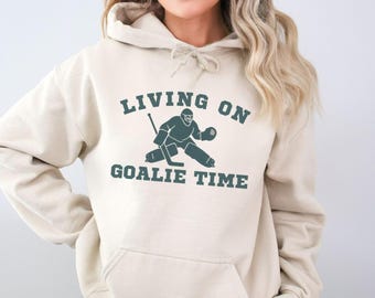Gardien de but de hockey sur glace, cadeau d'anniversaire pour maman ou papa à capuche pour joueur de gardien de but de hockey, sweat à capuche, entraîneur de gardien de but de hockey, joueur de hockey à capuche